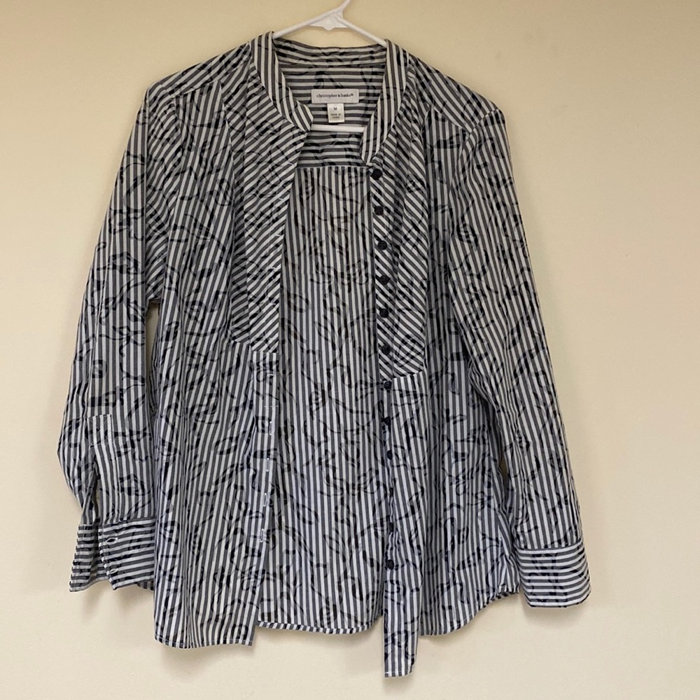 Christopher & Banks long sleeve buttoned blouse medium
